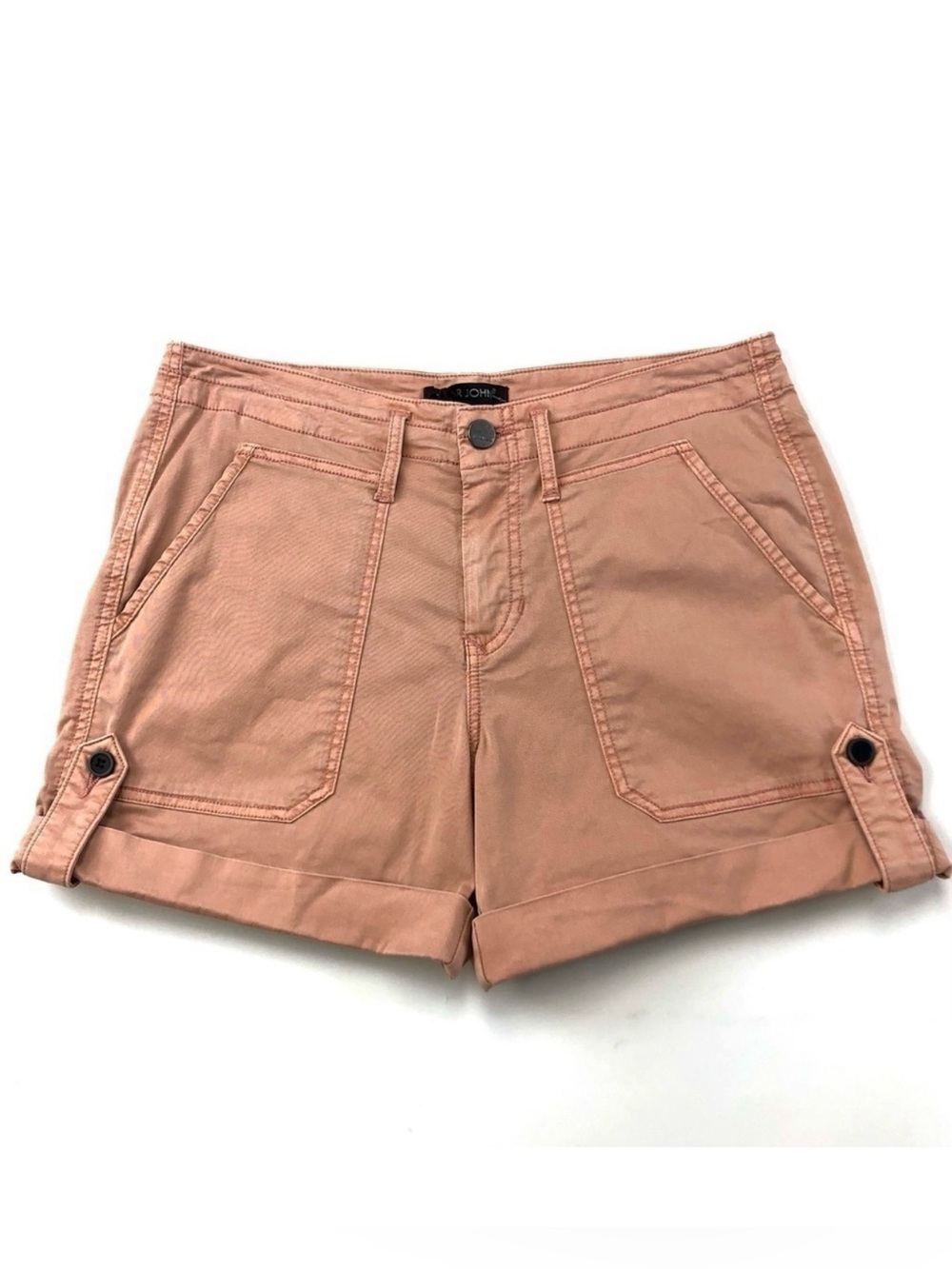 Dear John Anthropologie NEW pink blush wash utility short Size 28 stretch cotton